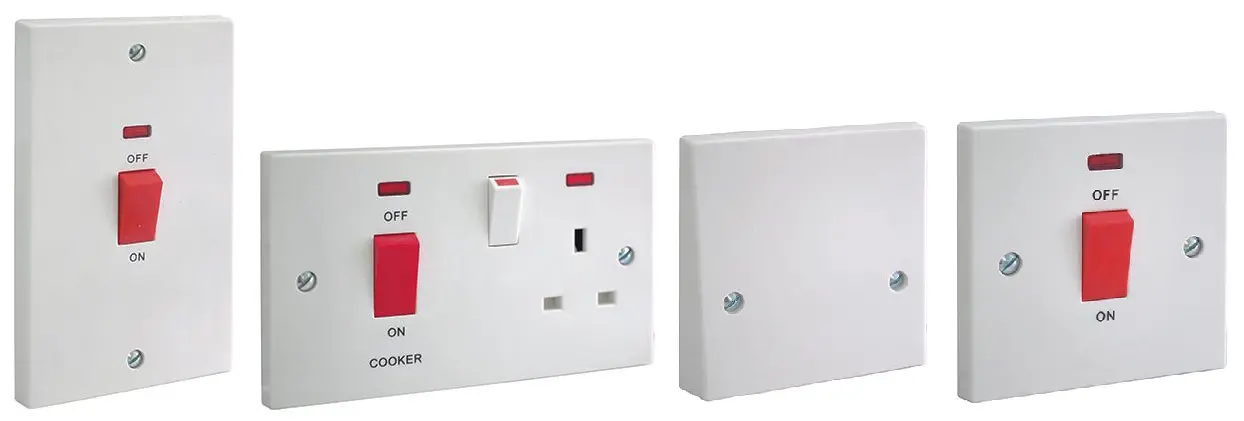 45A cooker red switch outlets